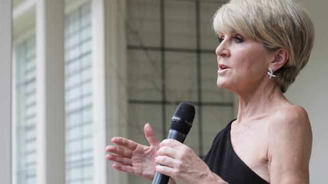 Man up … Lambie has called out Julie Bishop for not standing up to the Liberal Party “boys club.” Picture: AAP/Emma Brasier