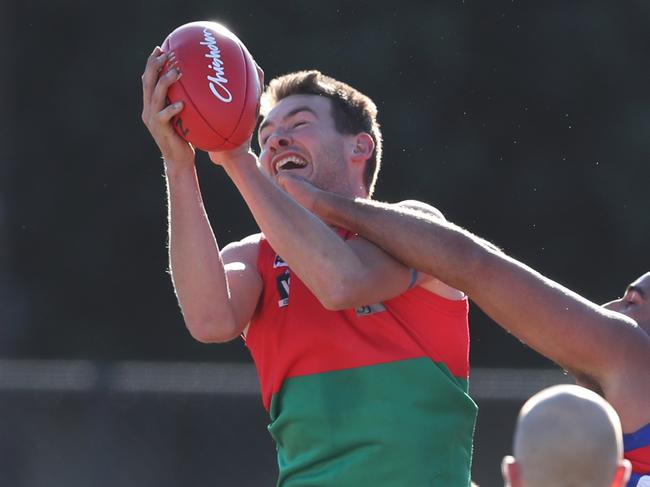 Guy Hendry for Pines during the MPNFL Div 1: Mornington v Pines game. Saturday, June 8, 2019.Picture: David Crosling