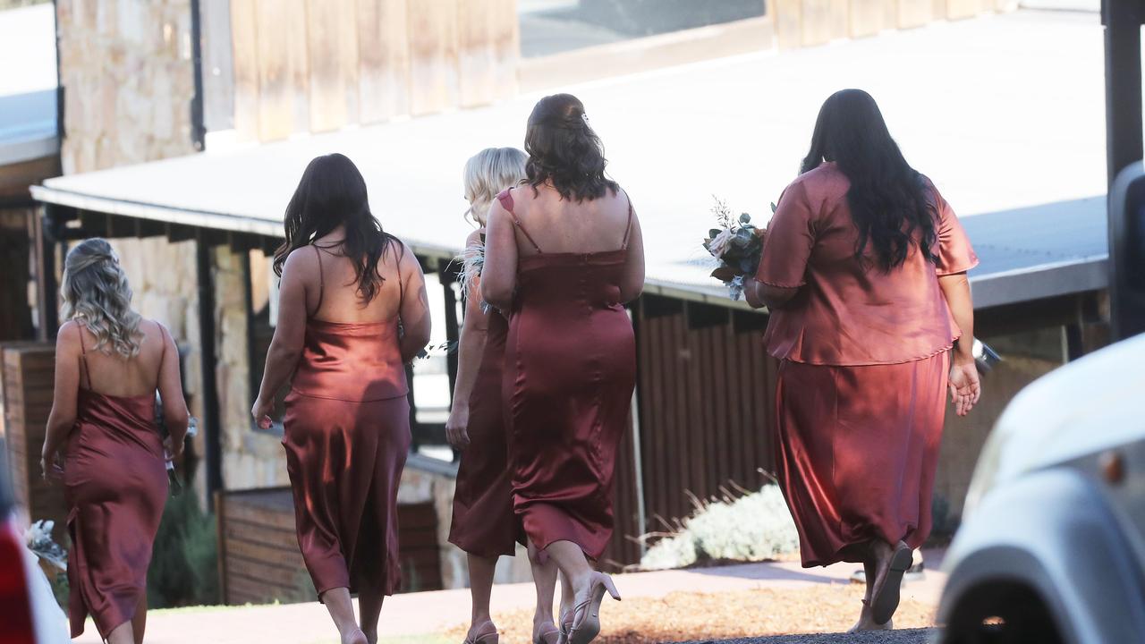 The bridesmaids at the Inglis wedding.. Picture by Peter Lorimer