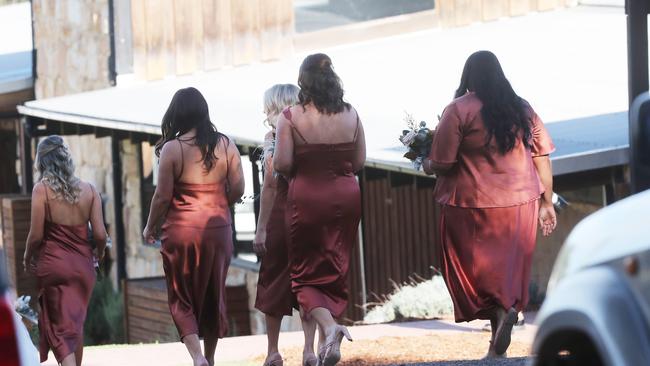 The bridesmaids at the Inglis wedding.. Picture by Peter Lorimer