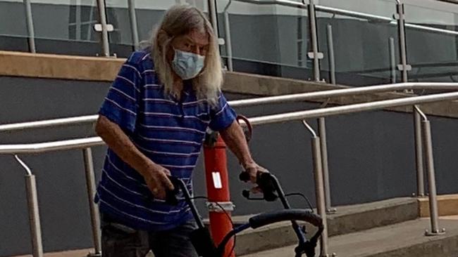 Trevor Ian Wood, 70, leaves Rockhampton Courthouse on February 4, 2022.