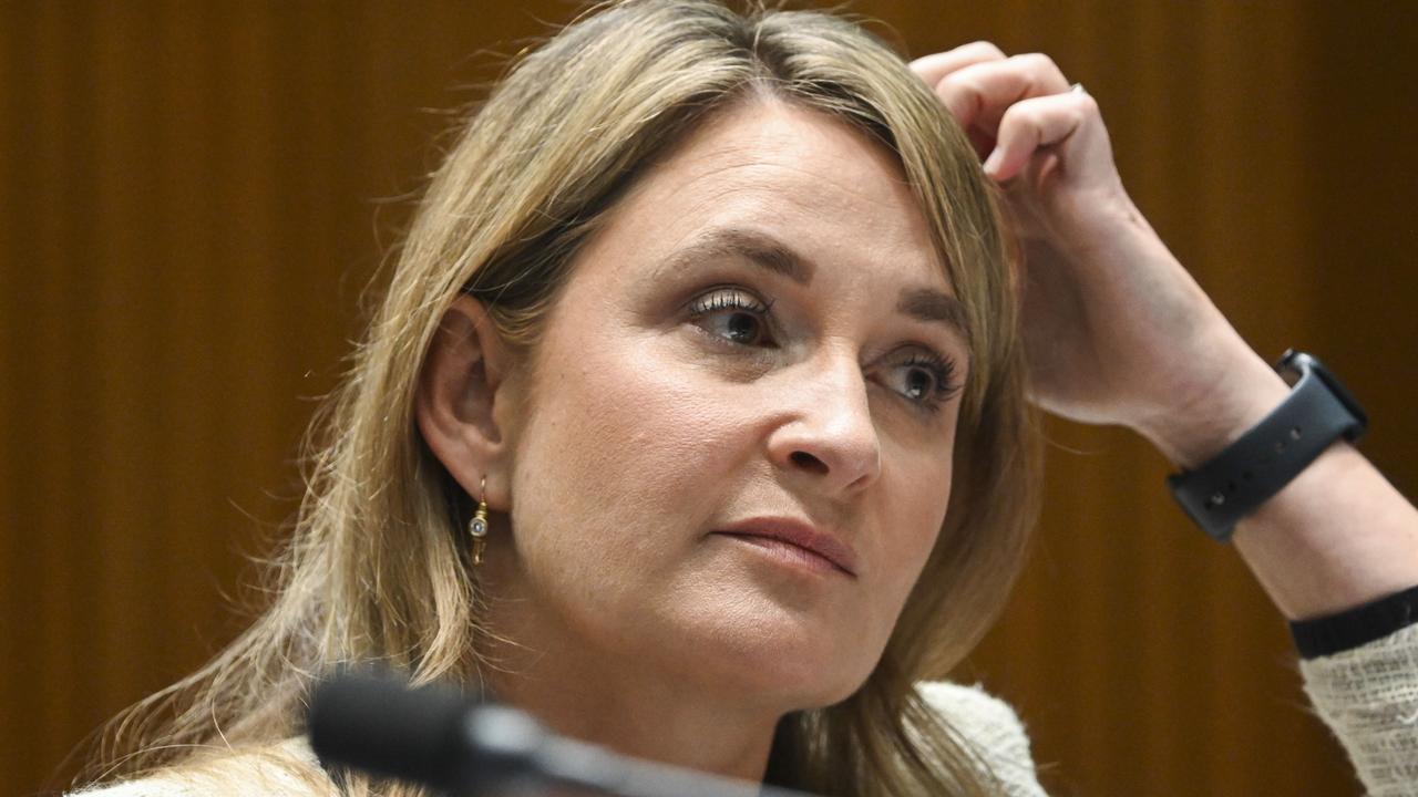 Optus CEO Kelly Bayer Rosmarin appears before Senate inquiry following the November 8 outage, at Parliament House in Canberra. Picture: NCA NewsWire / Martin Ollman