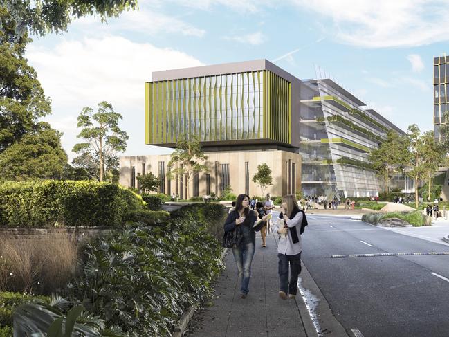 Denton Corker Marshall + HDR's winning design for the $478 million Sydney Biomedical Accelerator, a 36,000sq m facility to be built on the University of Sydney's Camperdown campus. Picture: Supplied