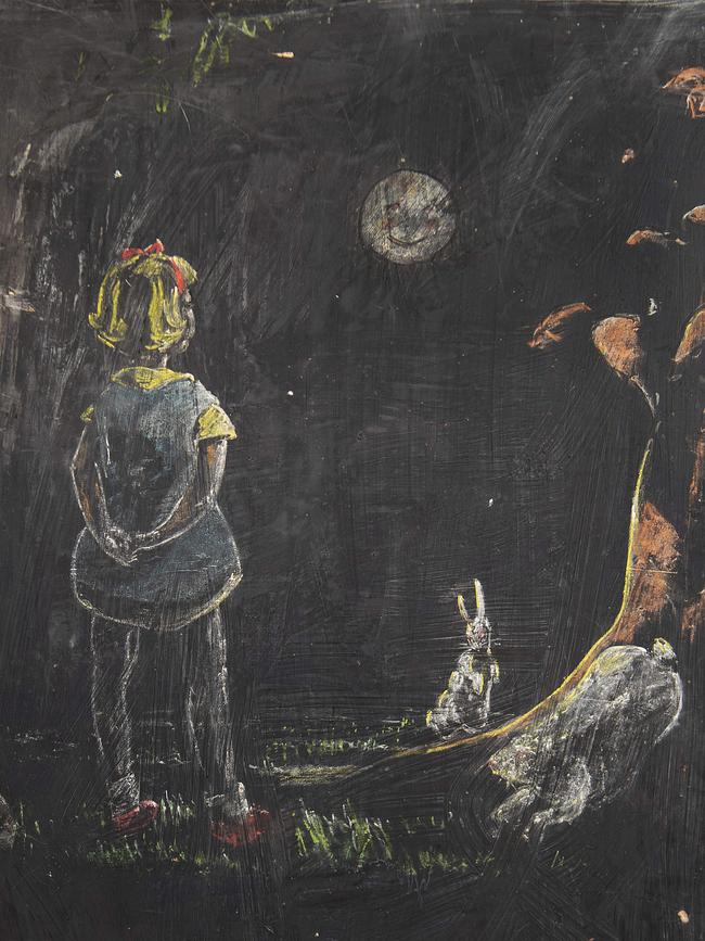 A scene from Alice in Wonderland.