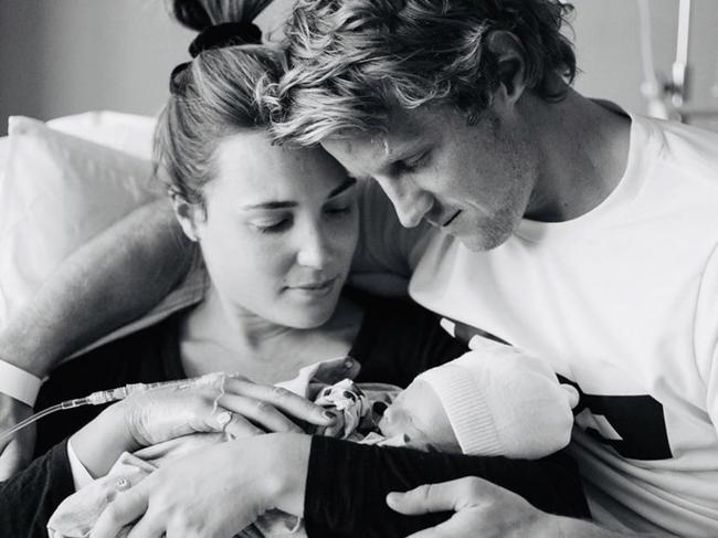 Rory and Belinda SloaneWith baby Leo