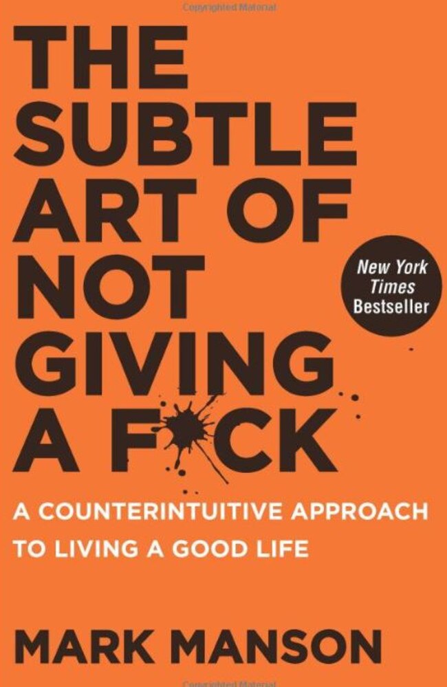 Mark Manson's first book<i> The Subtle Art of Not Giving A F*ck</i> is one of the highest selling books of the last decade. Picture: Supplied