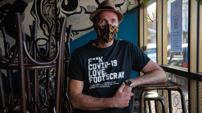 Stuart Lucca-Pope of Littlefoot Bar in Footscray. Picture: Jason Edwards