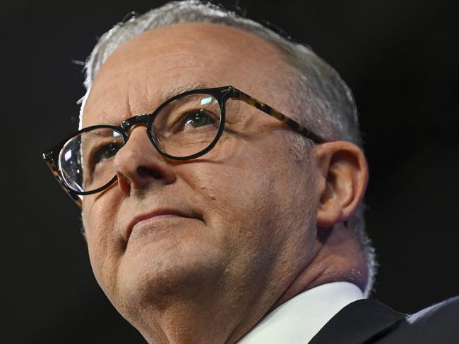 CANBERRA, AUSTRALIA, NewsWire Photos. JANUARY 25, 2024: The Hon Anthony Albanese MP, Prime Minister of Australia addresses the National Press Club of Australia in Canberra. Picture: NCA NewsWire / Martin Ollman