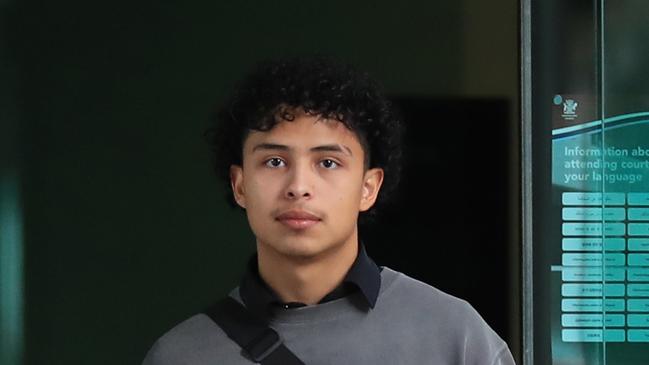 Tyson Elias Huezo, 20, leaves Brisbane Magistrates Court. Photo: Scott Powick