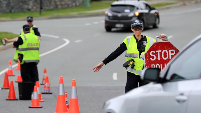 Police conduct random breath testing. Photo Scott Powick, Newscorp.