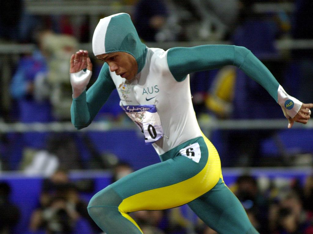 We can’t all be Cathy Freeman, seen in action on her way to winning the gold medal in the women’s 400m final at the 2000 Sydney Olympics. Picture: AAP Photo/Dean Lewins