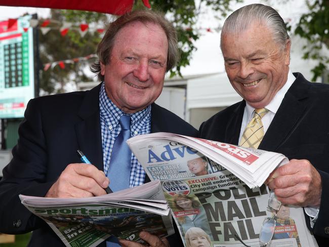 Kevin Sheedy and John Hough. Picture: Peter Ristevski