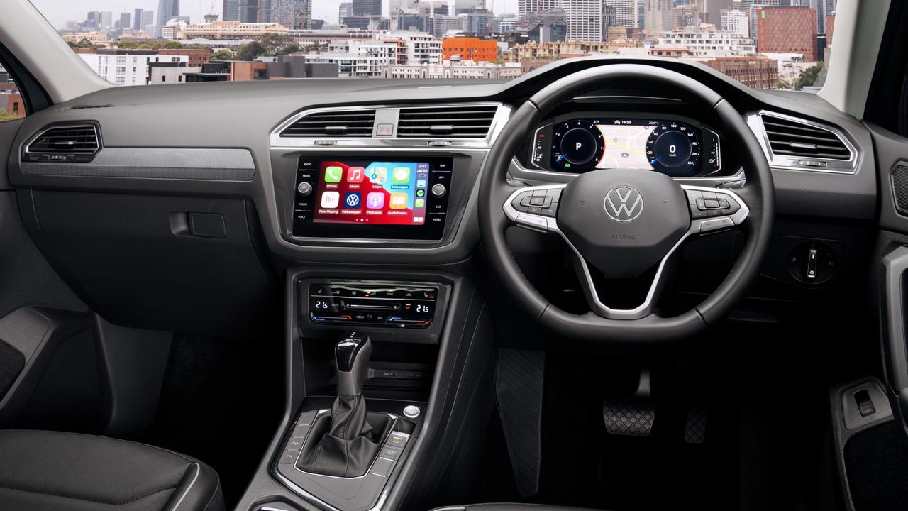 Twin digital screens are a highlight of the Tiguan cabin. Picture: Supplied.