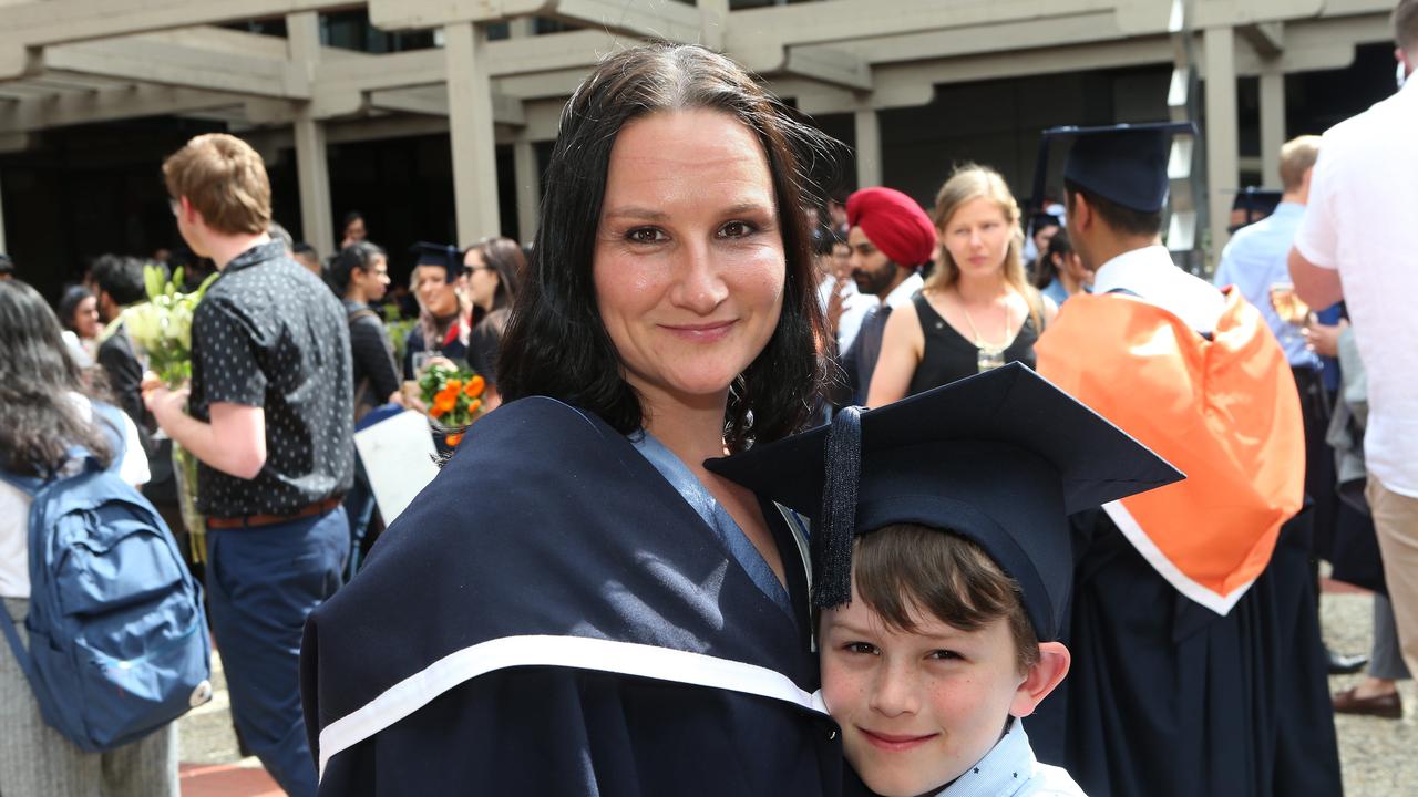 Deakin graduation: Debbie Hughes and son Josh