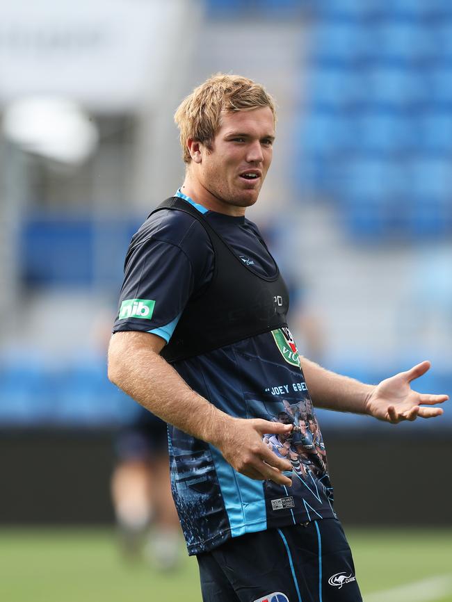 Jake Trbojevic during a NSW State of Origin training session. Picture: Brett Costello.