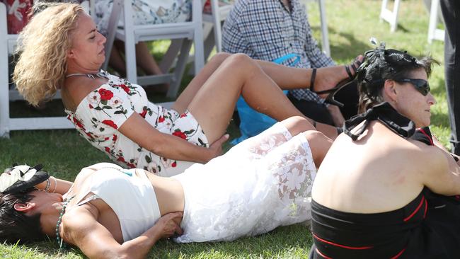 Public at the Races Melbourne cup day . Pic Annette Dew