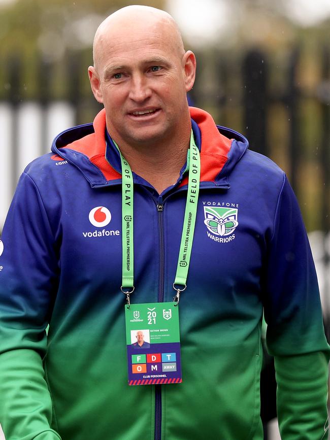 Nathan Brown when coaching the Warriors Coach. Picture: NRL Photos