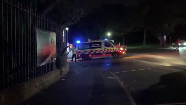 Paramedics on the scene at Mrs Macquarie’s Point.