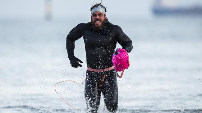 Ross Edgley made headlines after completing a 2864km swim around Britain in 2018. Picture: Alex Broadway/Red Bull