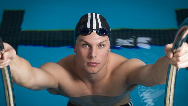 SA Weekend-EMBARGO APPLIES CONTACT PICTURE DESK FOR DETAILS. Swimmer Kyle Chalmers at The Aquatic Centre at Marion. Picture by Matt Turner.