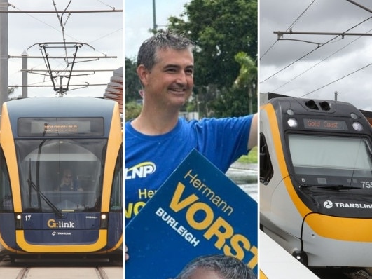 Trams or trains to the Gold Coast Airport. This is the future big decision for the Crisafulli Government and its Burleigh LNP MP Hermann Vorster.