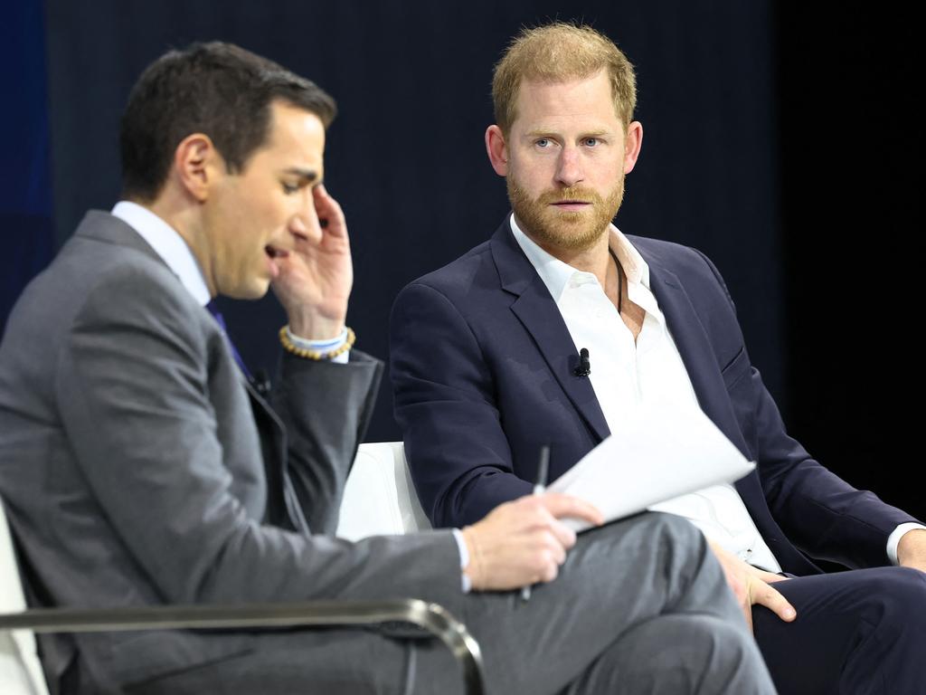 Prince Harry during the New York Times annual DealBook summit at Jazz at Lincoln Centre in New York City. Picture: Getty Images via AFP