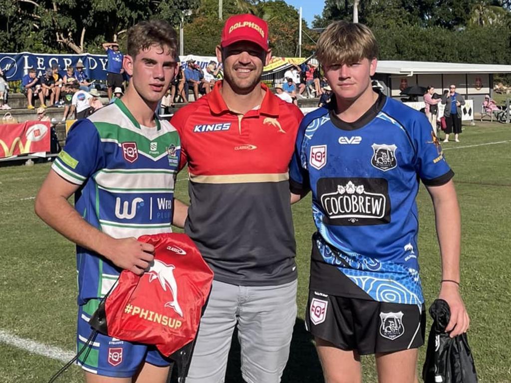 Rocky Junior League under-16 boys grand final players of the match - Morgan Hair (Cap Coast Brothers) and Nicholas Crawford (Norths Blue).