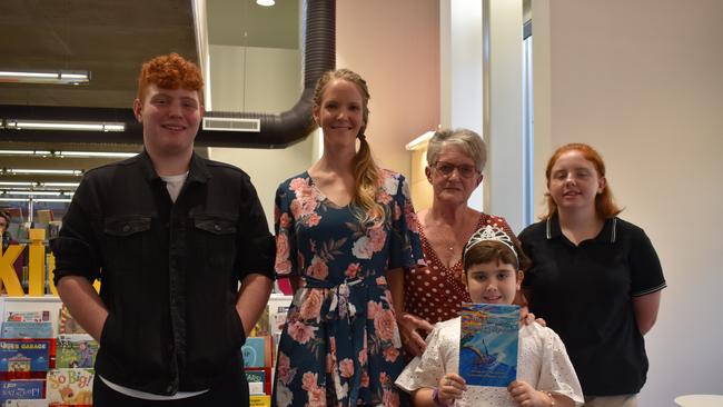 Karen’s son Saul, friend Melissa Swinson, mum Cheryl O’Sullivan and daughters Lara and Jade at the book launch.