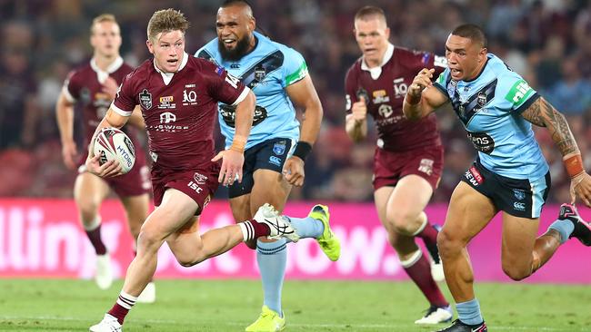 Harry Grant may have done enough to be locked in as the Maroons long-term hooker. Picture: Getty Images.