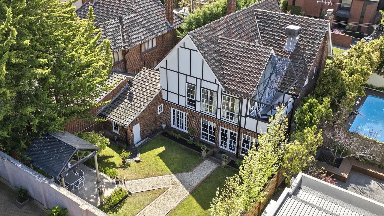 The Tudor-style house, reminiscent of buildings from the Tudor period which lasted from 1485 to1603 when the House of Tudor ruled England starting with King Henry VII’s reign.