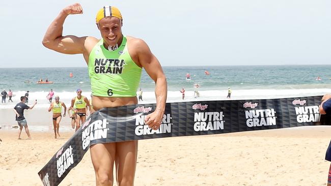 Matt Bevilacqua wins round three of the Nutri-Grain Ironman Series at North Wollongong Beach. Picture: Shane Myers