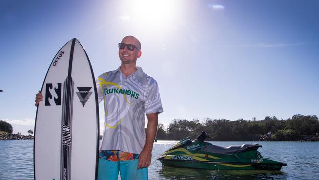 WATCH OUT WORLD: Three times world champion adaptive surfer Matt Formston said the tiny but deadly stingers Irukandjis are the prefect animal symbol for Surfing Australia's Team Australia. Photo: Surfing Australia