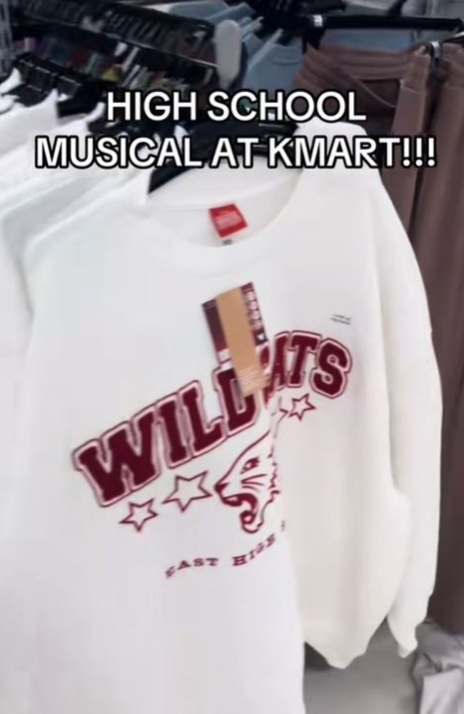 Kmart is stocking High School Musical merchandise. Picture: TikTok/@adentalia