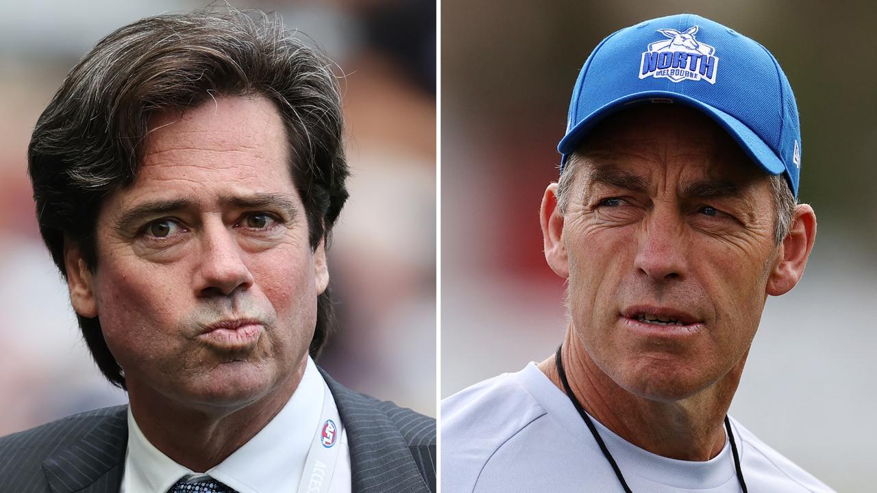 Gillon McLachlan and Alastair Clarkson.