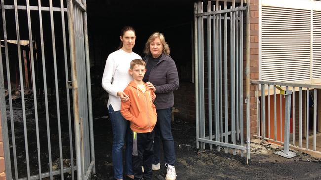 Hallet Cove South Primary School student Max Tonkin, 9, with his mum, Dian, (left) and teacher Mandy Coghlan. Picture: Dean Martin