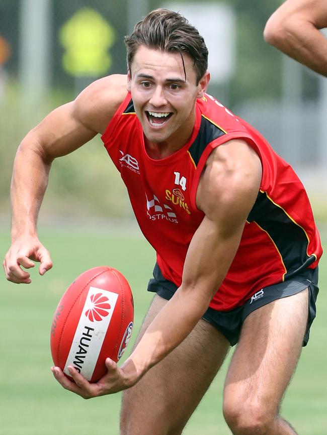 Lachie Weller is Gold Coast’s prized new recruit. Picture: Richard Gosling