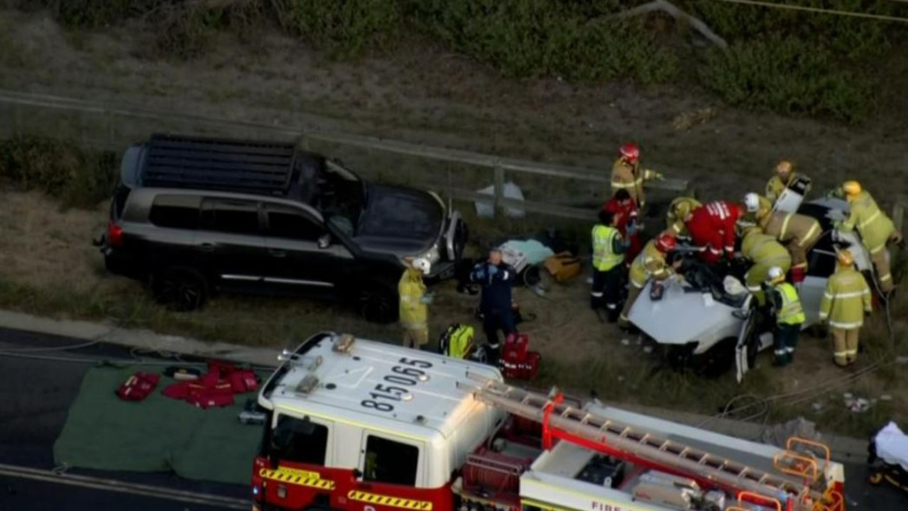 Two of the men killed in a horror crash in Perth have been identified as brothers. Picture: 7 News