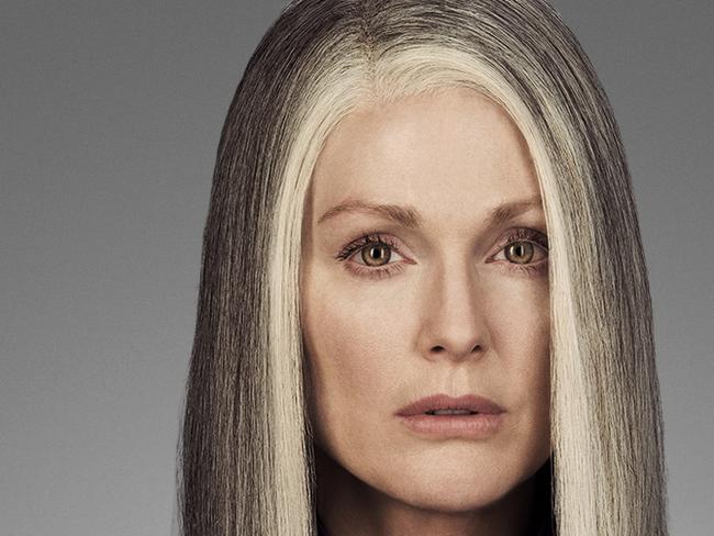 Julianne Moore as president Coin in the new Hunger Games film, Mockingjay. Picture: Village roadshow