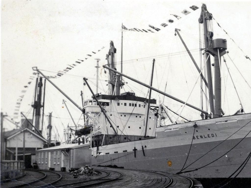Tankers and trawlers would import and export oil, sugar and timber from the Urangan Pier back in the day. Credit: Hervey Bay Historical Village & Museum.