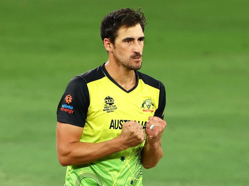 Starc (pictured), Hazlewood and Cummins played in every game of Australia’s T20 World Cup campaign. (Photo by Francois Nel/Getty Images)