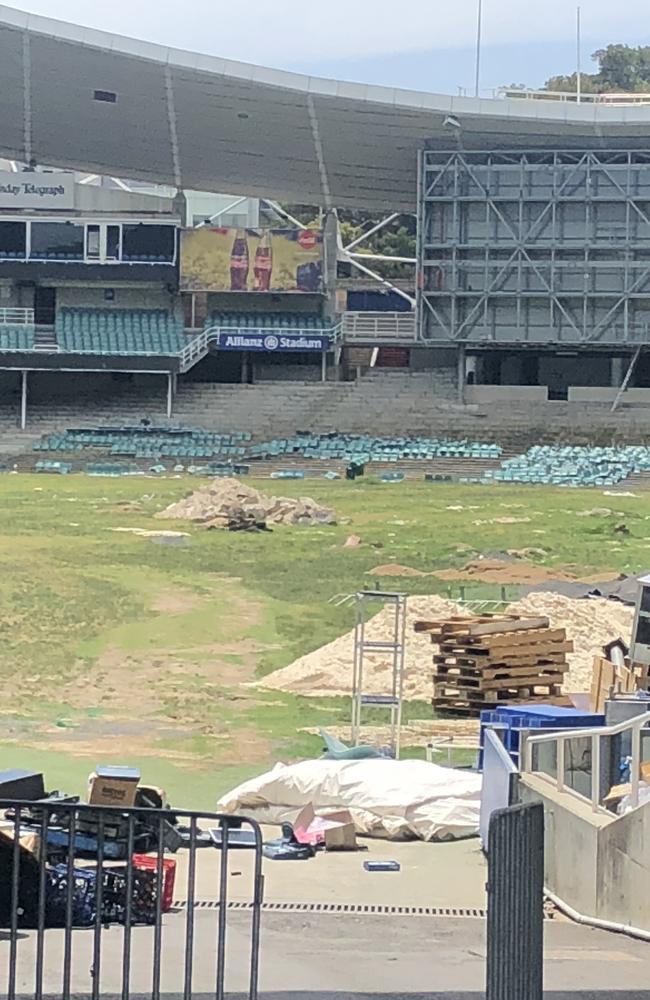 Demolition has begun on Allianz Stadium.