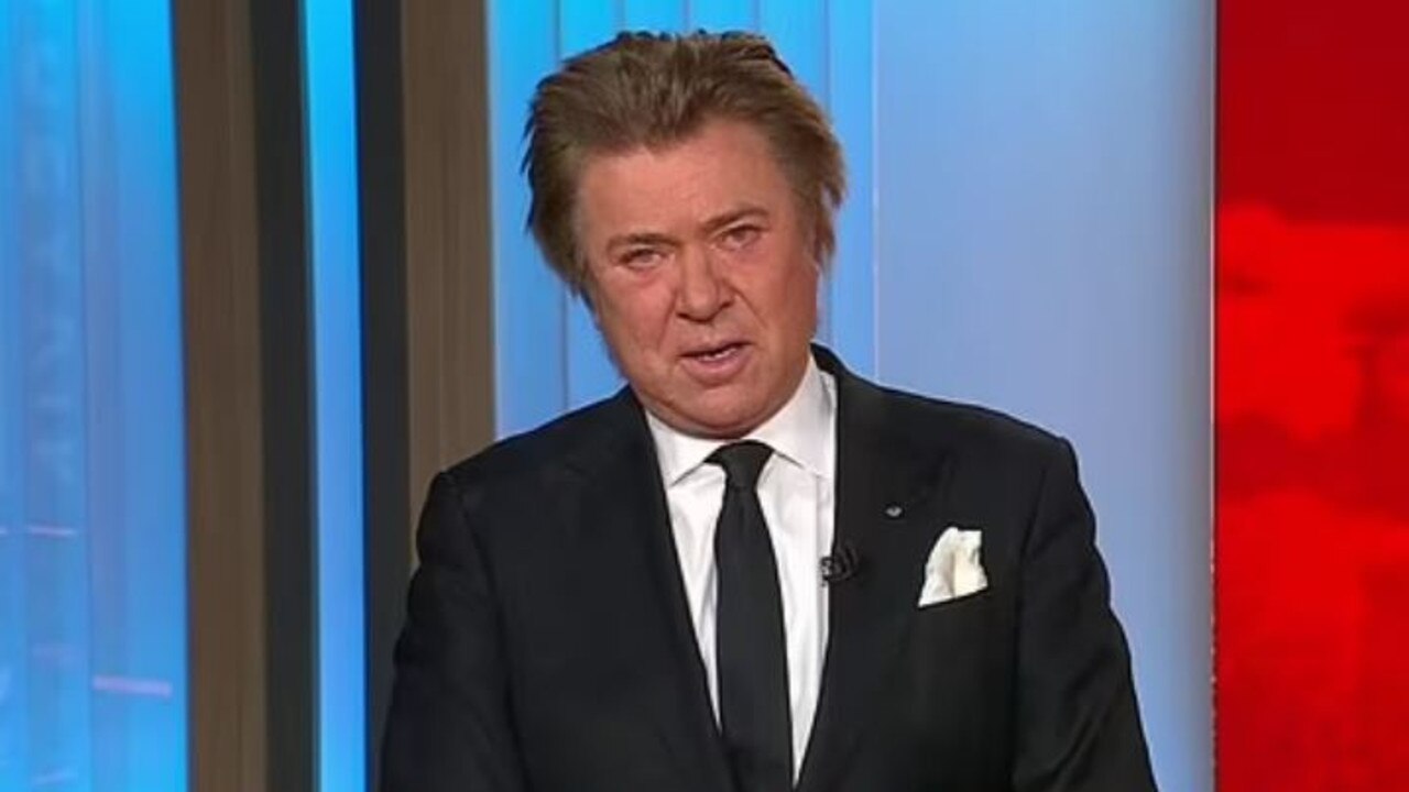 Richard Wilkins teared up as he paid tribute to Newton-John. Picture: Nine