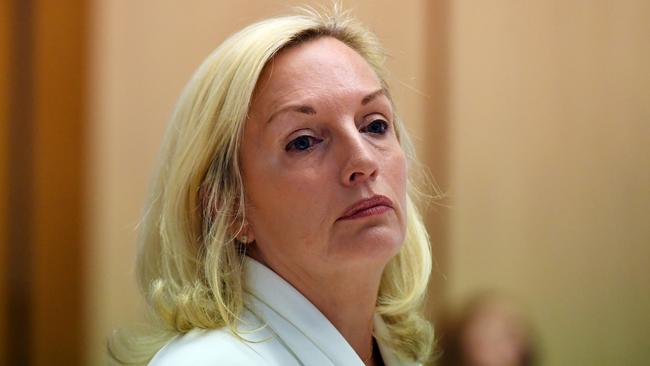 Former Australia Post CEO Christine Holgate appears before a Senate inquiry into changes at Australia Post on Tuesday. Picture: AAP Image/Pool/Mick Tsikas