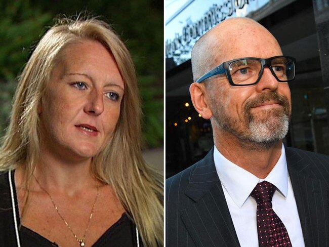 Lawyer X Nicola Gobbo, left, and former Police Commissioner Simon Overland.