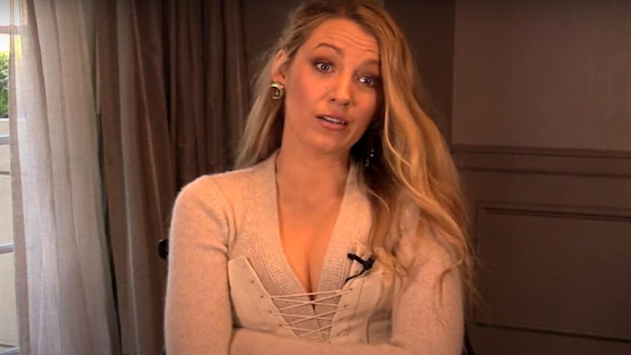 Blake Lively has gone viral yet again for another awkward interview moment. Picture: YouTube.