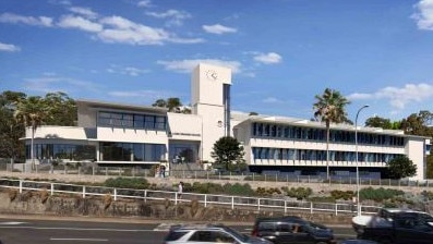 An artist impression of the exterior of the proposed new senior campus at St Luke's Grammar School, Dee Why. Picture: Supplied.