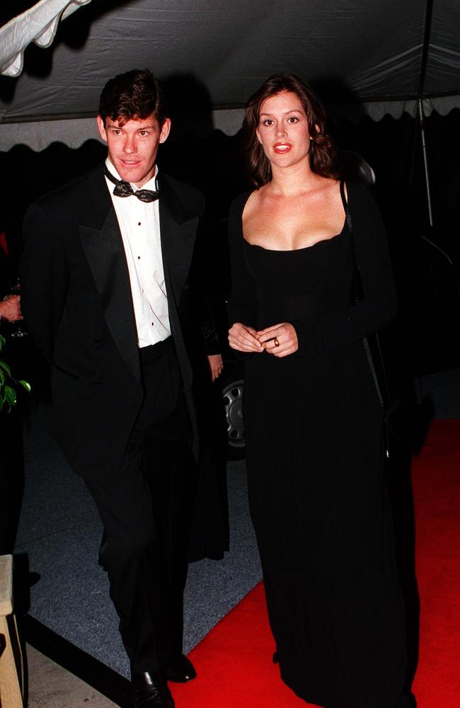 James Packer with Kate Fischer at a party in March 1997.