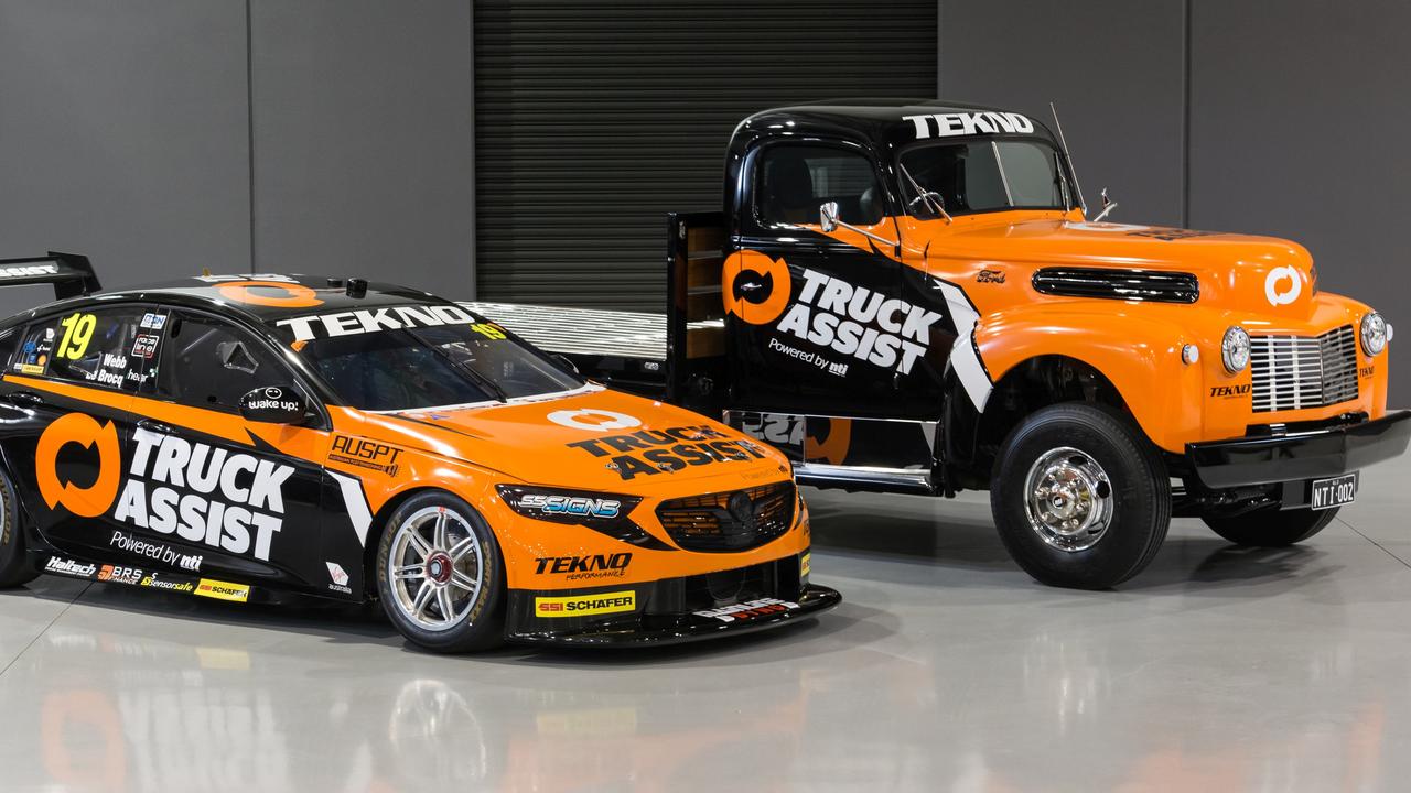 The new-look Truck Assist TEKNO Holden alongside restored 1946 Ford Jaibar truck.