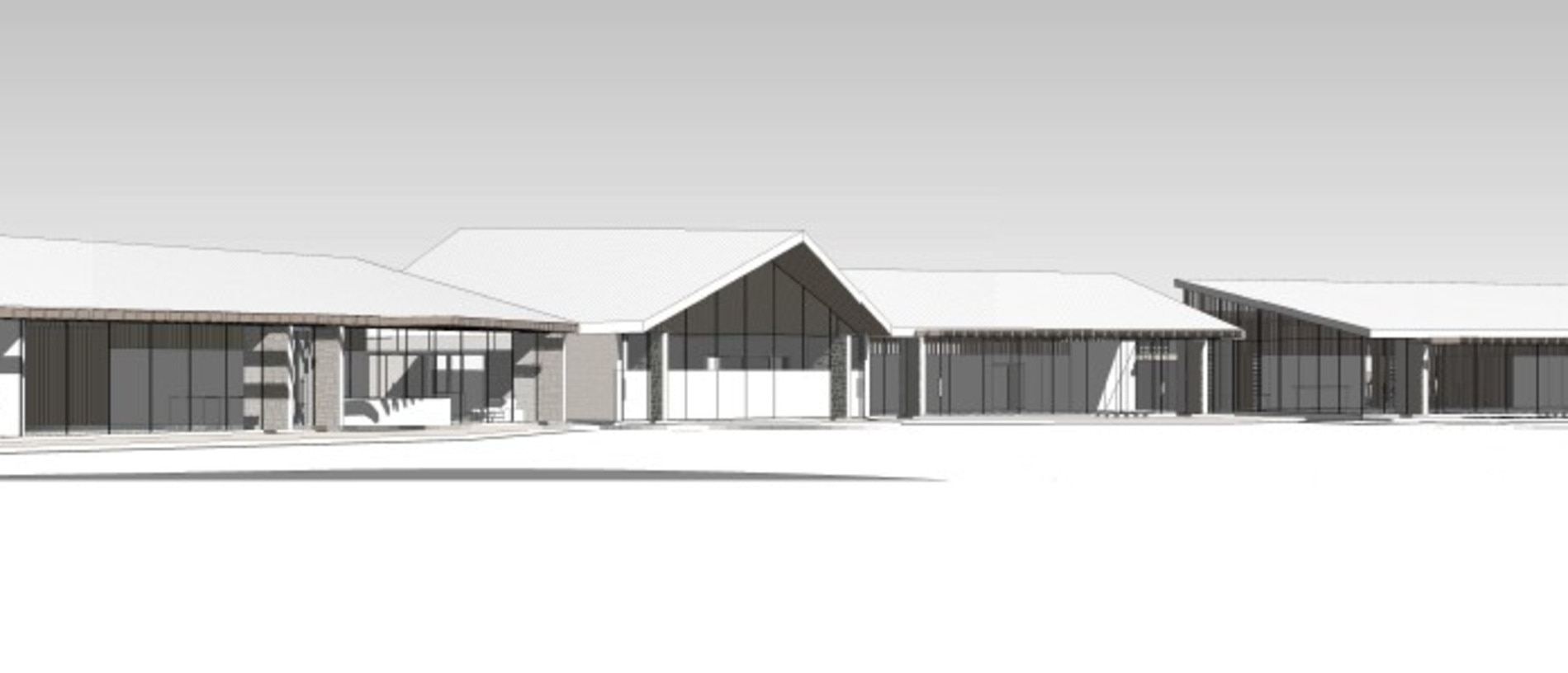 Renders for the clubhouse as part of the development.