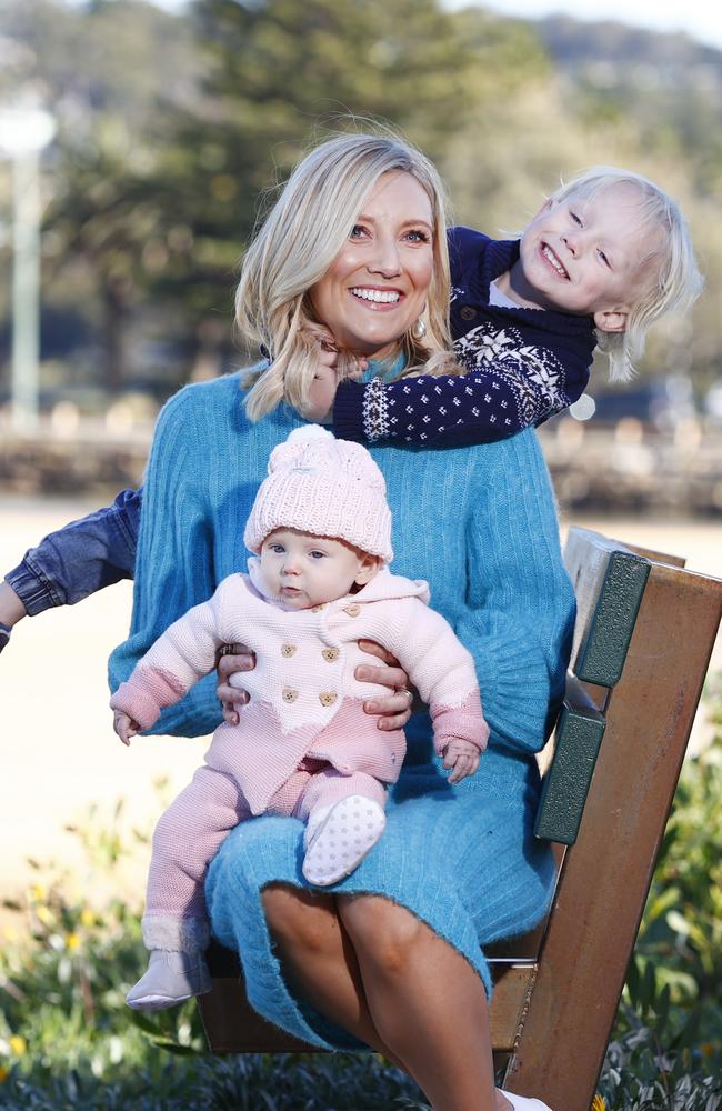 Austin Abbott, 3, is adjusting well to being a “loving” older brother to Scarlett, six months, Asimus said. Picture: Richard Dobson.